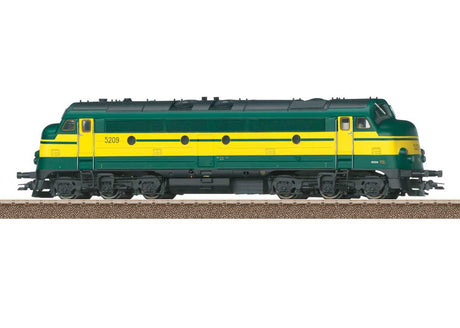 Class 52 Diesel - Sound and DCC -- Belgian State Railways SNCB/NMBS #5209 (Era IV, green, yellow)-2
