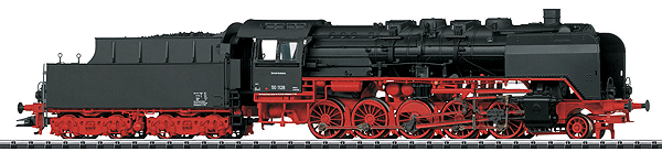 Steam Class 50 2-10-0 Locomotive with Witte Deflector & Coal Tender - Standard -- Geramn Federal Railay #50 1128 (Era III; black, red)