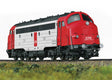 NOHAB Class MY Diesel - Sound and DCC -- Danish State Railways DSB #1105 (Era V 1990s,white, red, black)-1