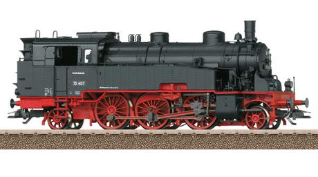 Class 75.4 2-6-2T - Sound and DCC -- German Federal Railroad DB #75 407 (Era III 1953, black, red)-2