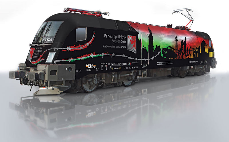 Class 182 Electric Locomotive with Sound & DCC -- Raaber Railroad GYSEV (Era VI; Full-Color Graphics, Pan-European Picnic 25th