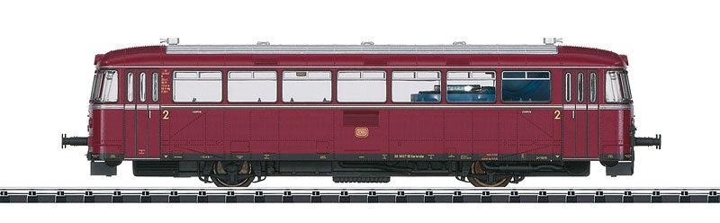 Class VT 98 Rail Bus with Sound & DCC/SX -- German Federal Railway (Era III 1962; Crimson Red, black, gray)