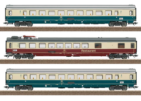 FD Konigssee Three Passenger Car Set - Ready to Run -- German Federal Railroad DB (Era IV 1988, mixed schemes)-2