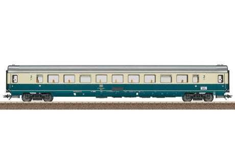 Type Bpmz 291.2 2nd Class Coach - Ready to Run -- German Federal Railroad DB (Era IV 1988, ivory, Ocean Blue)