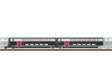 TGV INOUI Add-On R2 & R3 1st Class Intermediate Car 2-Pack - Ready to Run -- French State Railways SNCF #4713 (Era VI 2025, black, gray, white, red)