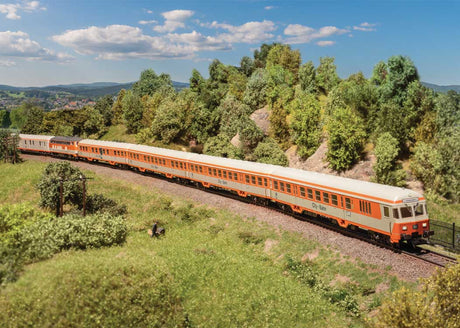 Type BDnrzf 784.1 2nd Class Cab Coach - Ready to Run -- German Federal Railroad DB (Era IV 1986, orange, light gray)-2