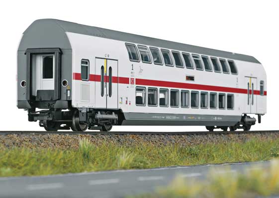 IC2 Type DApza 682.2 Bi-Level 1st Class Coach - Ready to Run -- German Railroad DB AG (Era VI 2020, white, gray, red)-1