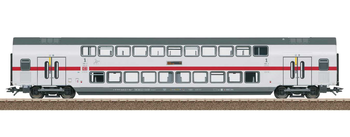 IC2 Type DApza 682.2 Bi-Level 1st Class Coach - Ready to Run -- German Railroad DB AG (Era VI 2020, white, gray, red)-2