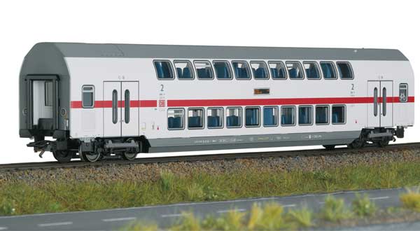 IC2 Type DBpza 682.2 Bi-Level 2nd Class Coach - Ready to Run -- German Railroad DB AG (Era VI 2020, white, gray, red)-1