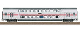 IC2 Type DBpza 682.2 Bi-Level 2nd Class Coach - Ready to Run -- German Railroad DB AG (Era VI 2020, white, gray, red)-2