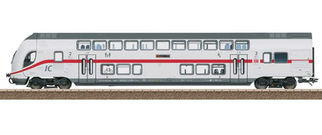 IC2 Type DBpbzfa 668.2 Bi-Level 2nd Class Cab Car - Ready to Run -- German Railroad DB AG (Era VI 2020, white, gray, red)-2