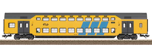 Type DDM2/3-Bv Bi-Level 2nd Class Coach - Ready to Run -- Dutch State Railways NS #280 7208 (Era V, yellow, black)