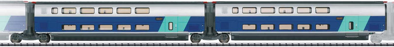 TGV Euroduplex Train 4709 Add-On Car - Ready-to-Run -- French State Railways (Set #1: Era VI; blue, silver, red)