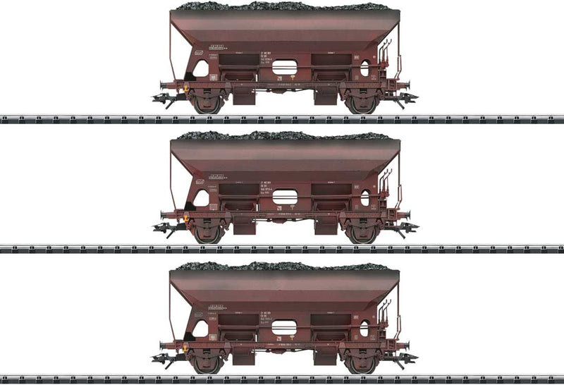 Type OOt Saarbrucken - Era IId Hopper with Ore Load pkg(6) - Ready-to-Run -- German State Railroad (Era II 1944, Boxcar Red)