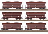 Type Falns 182 Hopper 6-Pack - Ready to Run -- German Railroad DB AG (Era VI 2015, Boxcar Red)-1