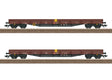 Type Res-x Low-Side Car 2-Pack - Ready-to-Run -- German Railroad DB AG (Era VI 2018, Boxcar Red, yellow)-1