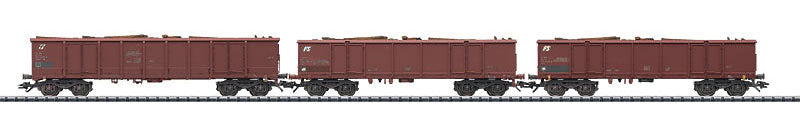 Eaos/Eanos Car with Scrap Wood pkg(3) - Era V -- Italian State Railways