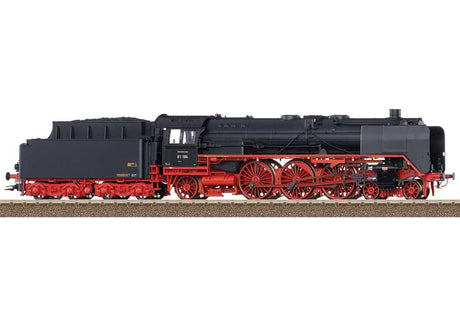 Class 01 4-6-2 w/2 2 T34 Coal Tender - Sound and DCC -- German State Railroad DR #01 184 (Era II 1936, black, red)-2