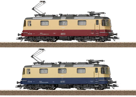Class Re 421 Electric 2-Pack - Sound and DCC -- TR Trains Rail #421 393-0, 421 387-2 (Era VI 2020, 1 Rheingold Scheme & 1 TE-1