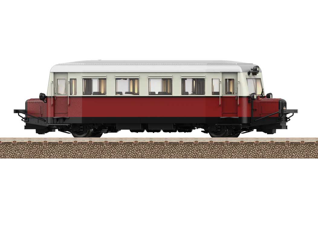Class VT 88.9 Cvt-34 Diesel "Pig Snout" Rail Car - Sound and DCC -- Trois Vallees Steam RR Belgium CFV3V #VT 88 902 (Era V/VI, red, cream)-2