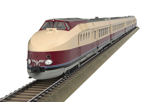 Class VT 18.16 Gorlitz Train-Only Set - Sound and DCC -- 2 Powered End Cars, 2 Intermediate Cars German State Railroad DR-2