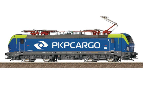 Siemens Vectron MS Class 370 Electric - Sound and DCC -- PKP Cargo #370 058 (Era VI 2023, blue, green, white)