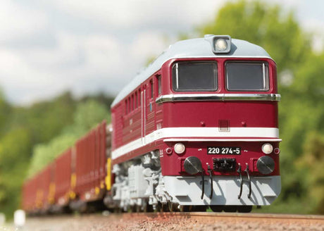 Class 220 Diesel Taigatrommel - Sound and DCC -- German Railroad DB AG #220 274 (Era V 1994, red, gray, white)-5