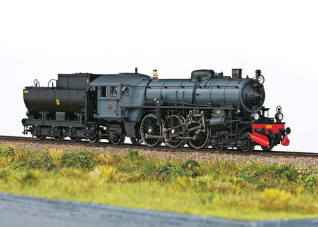 Class F 1200 4-6-2 - Sound and DCC -- Swedish Railroad Museum #1200 (Era VI 2024, gray, black, red)-1