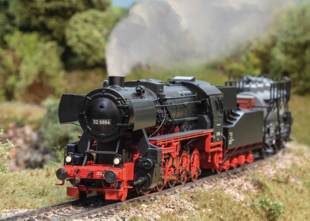 Class 52 2-10-0 - Sound and DCC -- German Federal Railroad DB #52 6884 (Era III 1951, black, red)-4