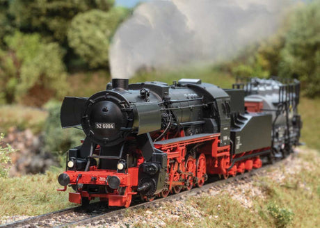 Class 52 2-10-0 - Sound and DCC -- German Federal Railroad DB #52 6884 (Era III 1951, black, red)-4