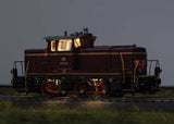 Class V 60 Diesel - Sound and DCC -- German Federal Railroad DB #V 60 334 (Era III 1960, red, black, yellow)-4