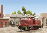 Class V 60 Diesel - Sound and DCC -- German Federal Railroad DB #V 60 334 (Era III 1960, red, black, yellow)-5