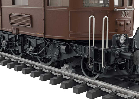 Class Ae 6/8 Electric - Sound and DCC -- Bern-Lotschberg-Simplon Railroad BLS #207 (Era III 1940s/1950s, brown, silve-5