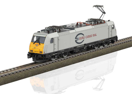 TRAXX 2 Class E 186 Electric - Sound and DCC -- Euro Cargo Rail ECR #186 310-9 (Era VI 2018, gray, yellow, black)-1