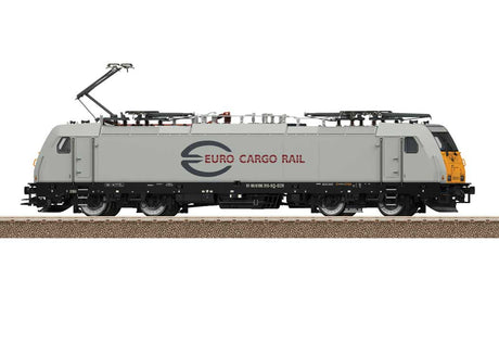 TRAXX 2 Class E 186 Electric - Sound and DCC -- Euro Cargo Rail ECR #186 310-9 (Era VI 2018, gray, yellow, black)-2
