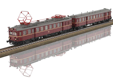 Class ET 85 Rail Car  & Trailer Set - Sound and DCC -- German Federal Railroad DB #ET 85 21, ES 85 20(Era III 1958, maroon, gray)-1