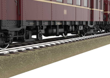Class ET 85 Rail Car  & Trailer Set - Sound and DCC -- German Federal Railroad DB #ET 85 21, ES 85 20(Era III 1958, maroon, gray)-5