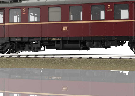 Class ET 85 Rail Car  & Trailer Set - Sound and DCC -- German Federal Railroad DB #ET 85 21, ES 85 20(Era III 1958, maroon, gray)-6