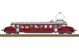 Class RCe 2/4 Red Arrow Railcar - Sound and DCC -- Oensingen-Balsthal Railroad OeBB #607 (Era VI 2023, red, silver)-2
