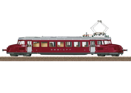 Class RCe 2/4 Red Arrow Railcar - Sound and DCC -- Oensingen-Balsthal Railroad OeBB #607 (Era VI 2023, red, silver)-2
