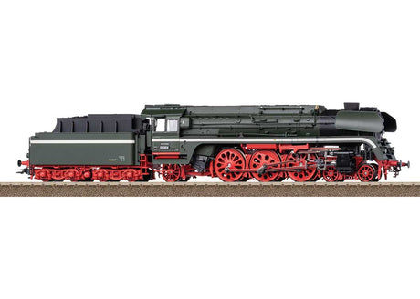 Class 01.5 4-6-2 w/2 2 T34 Coal Tender - Sound and DCC -- German State Railroad DR #01 504 (Era III 1964, black, red, white)-2