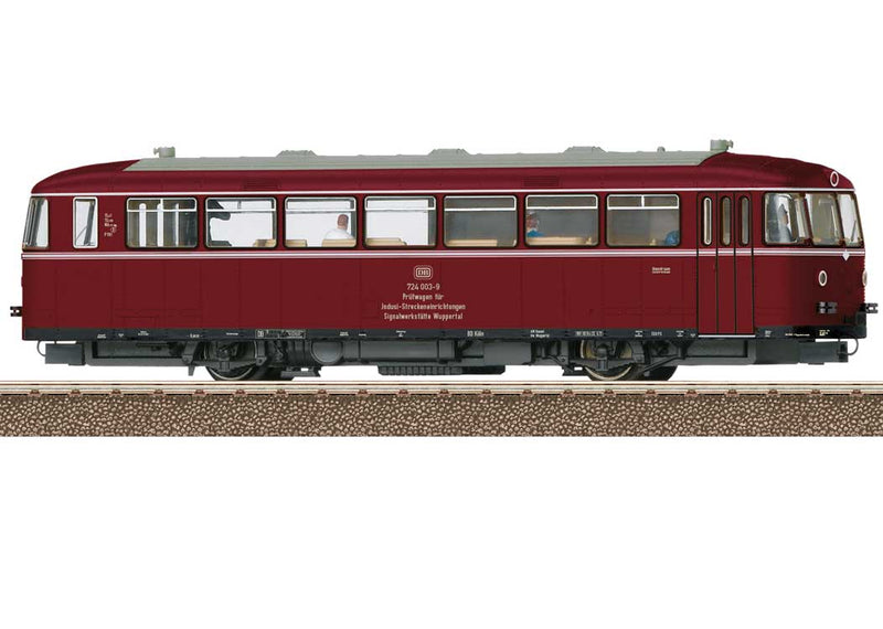 Class 724 Rail Car - Sound & DCC -- German Federal Railroad DB 724 003-9 (Era IV 1970s, red, gray, black)-1