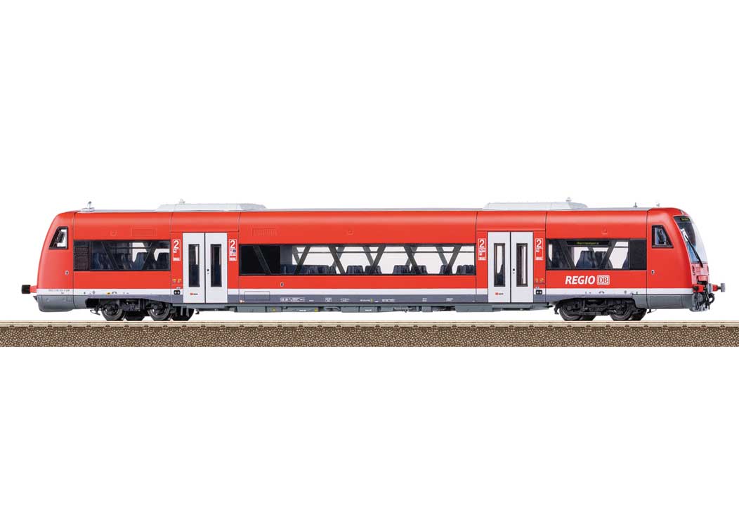 Regio Shuttle RS1 Class 650 Diesel Powered Rail Car - Sound and DCC -- German Railroad DB AG #650 020-0 (Era VI 2015, red, gray, white)-2