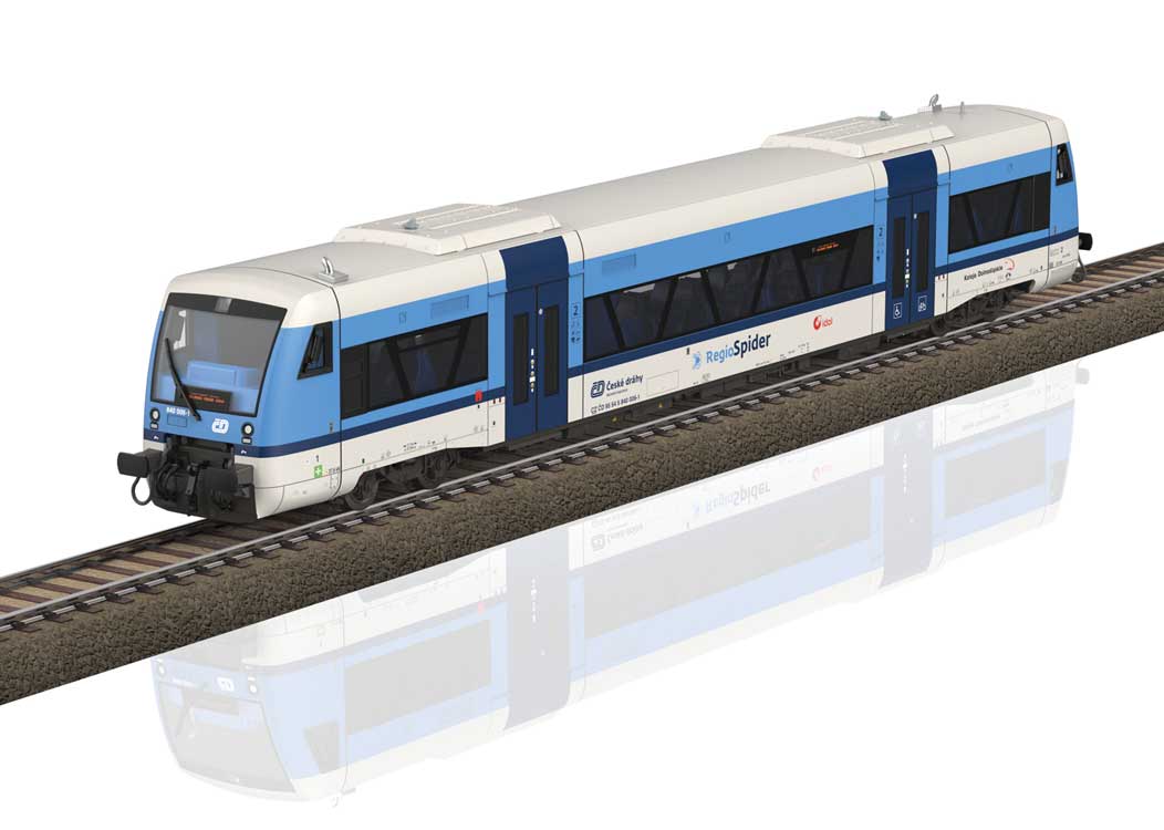 Regio Shuttle RS1 Class 650 Diesel Powered Rail Car - Sound and DCC -- Czech State Railroad CD #840 006-1 (Era VI 2020, blue, white)-1