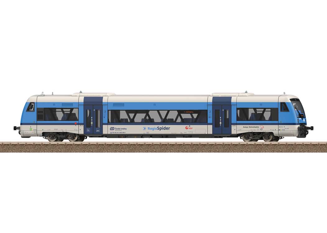 Regio Shuttle RS1 Class 650 Diesel Powered Rail Car - Sound and DCC -- Czech State Railroad CD #840 006-1 (Era VI 2020, blue, white)-2