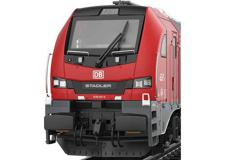 Stadler Eurodual Class 2159 Dual Power - Sound and DCC -- German Railroad DB AG #2159 207-0 (Era VI, red, gray)-3