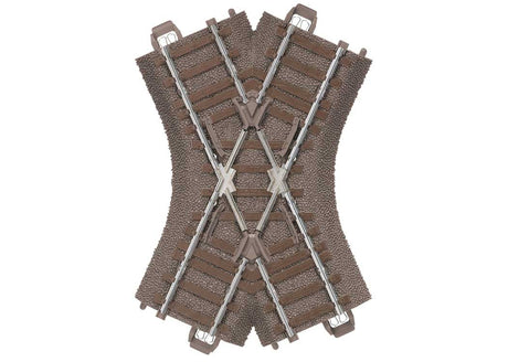 C-Track Roadbed Track 48.6 Degree Crossing -- 4-1/16"  103.3 mm Long