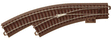C-Track - Curved - Left Turnout - 30 Degrees -- Radius: 14-3/16"  360mm