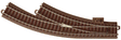 C-Track - Curved - Right Turnout - 30 Degrees -- Radius: 14-3/16"  360mm