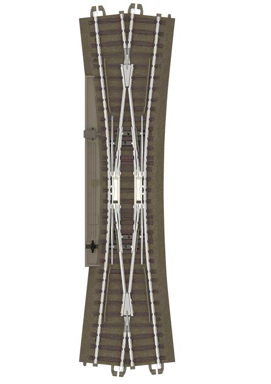 Wide-Angle Double Slip Switch - Remote -- 12.1 Degree Angle Crossing